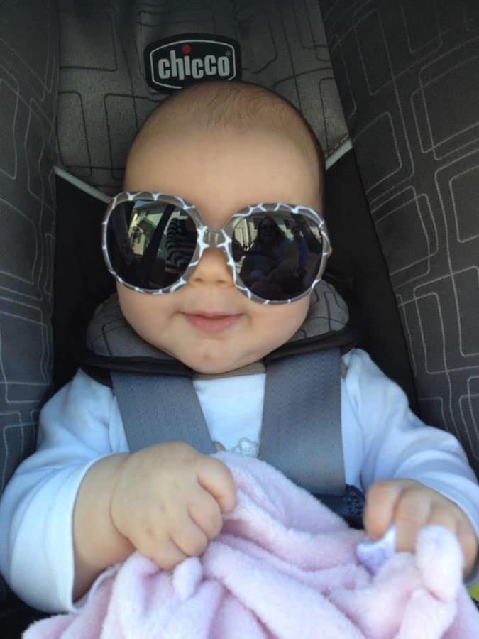 photo of baby with sunglasses